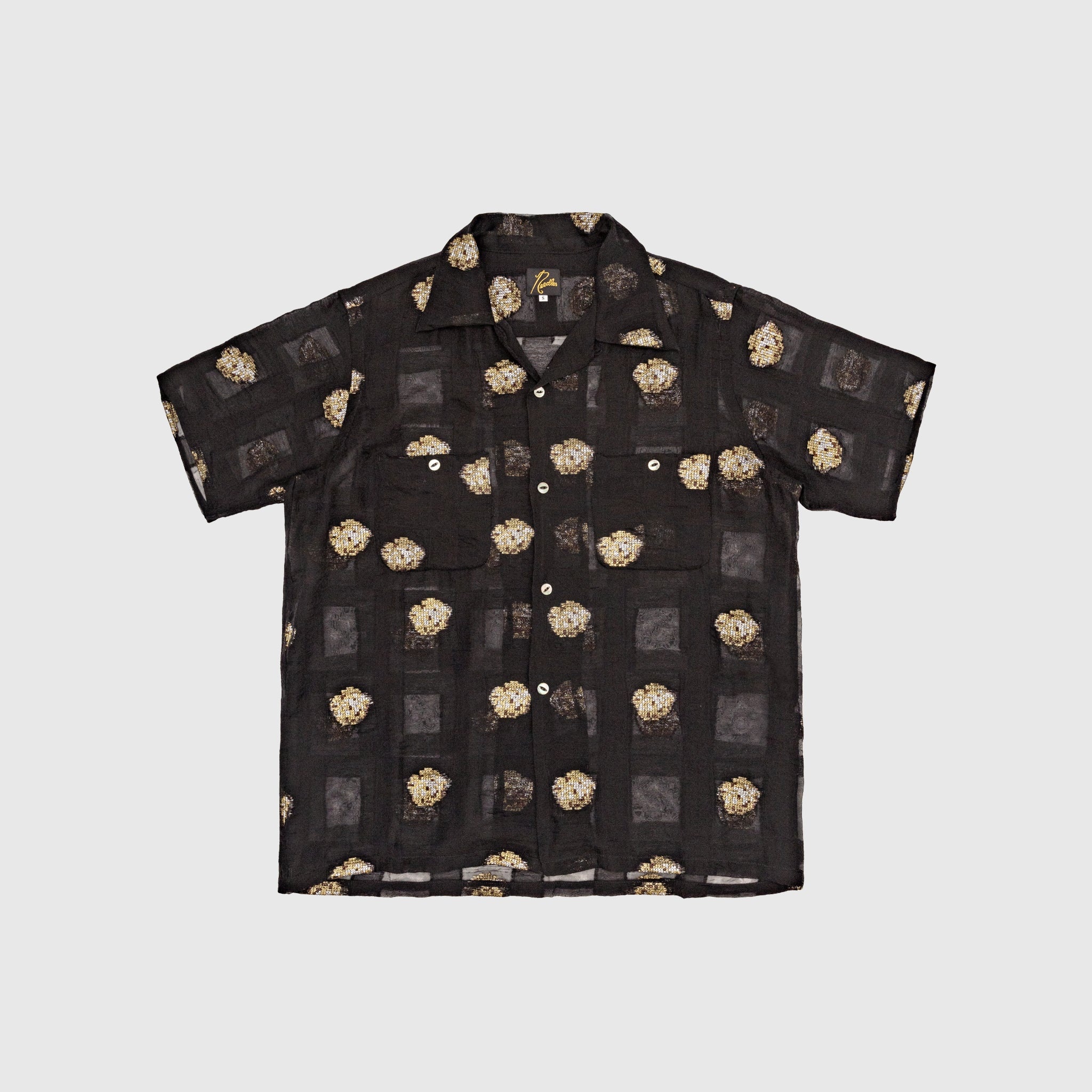 NEEDLES ORIENTAL LAME JAQUARD ONE-UP SHIRT | REVERSIBLE