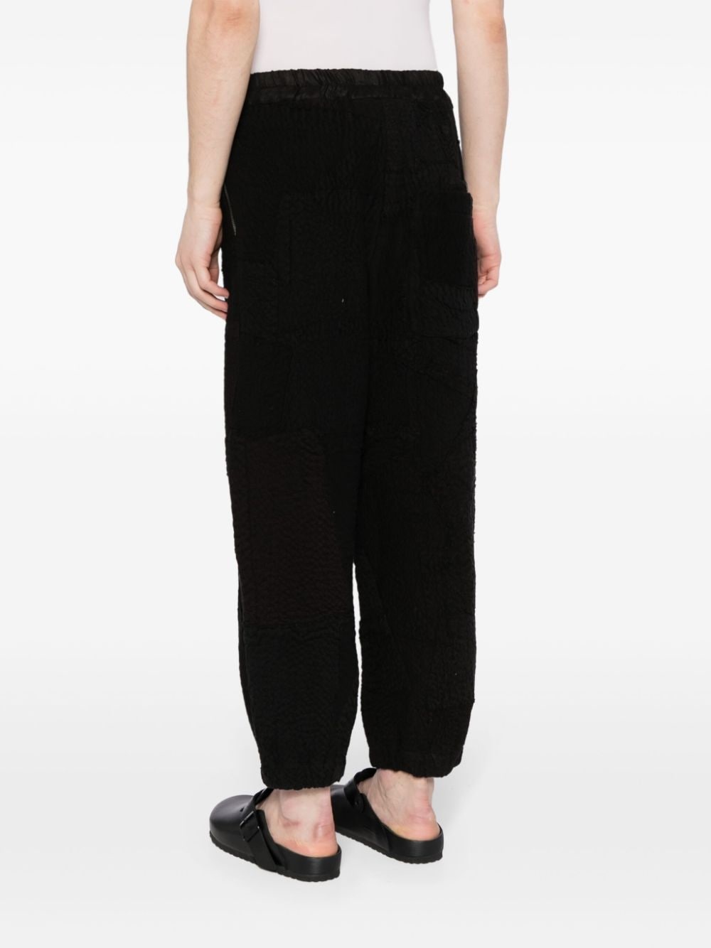 tapered-leg cotton trousers - 4