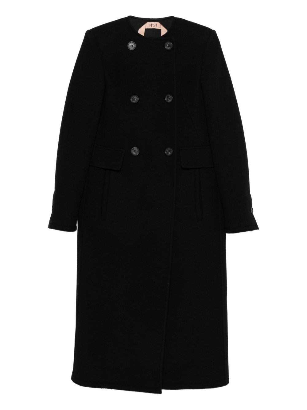double-breasted buttoned coat - 1