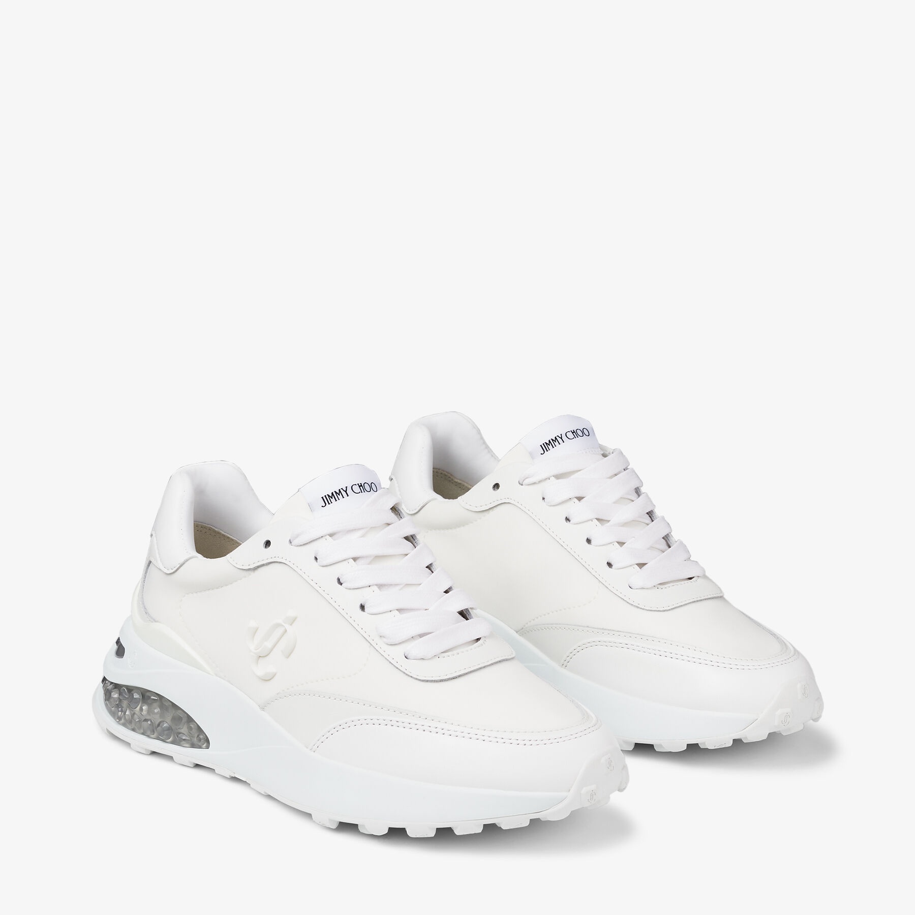 Memphis Lace Up/F
White Neoprene and Leather Low Top Trainers - 2
