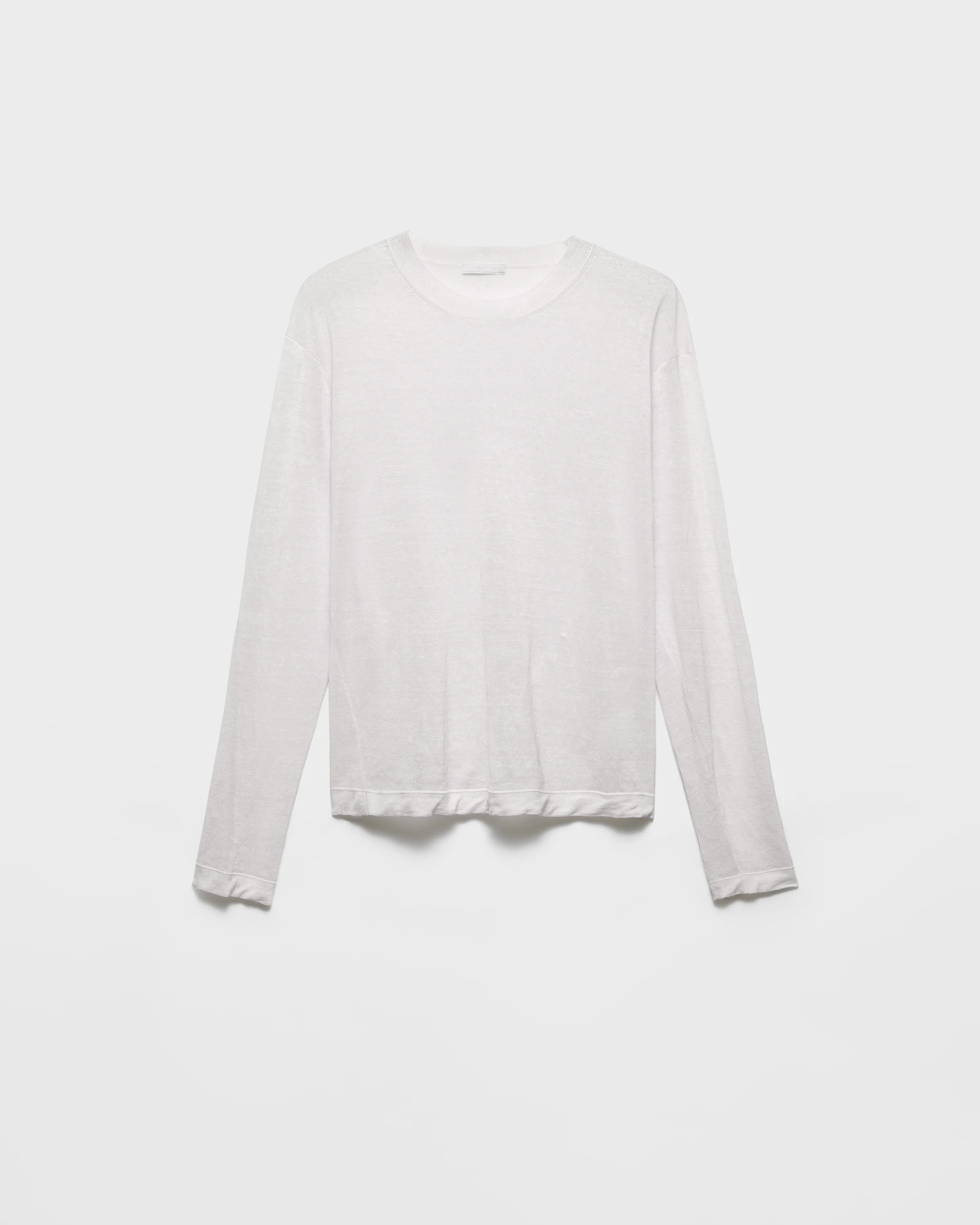 Long-sleeved linen and silk sweater - 1