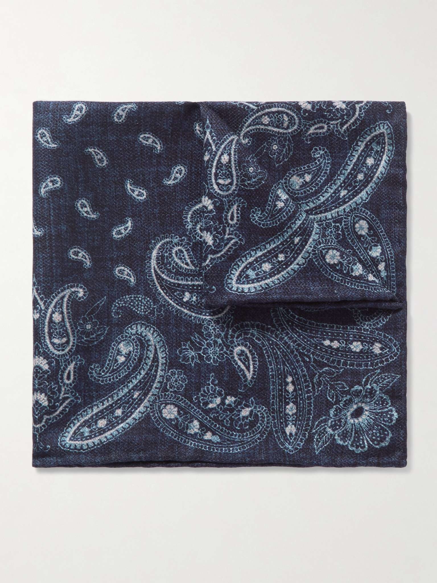 Paisley-Print Silk Pocket Square - 1