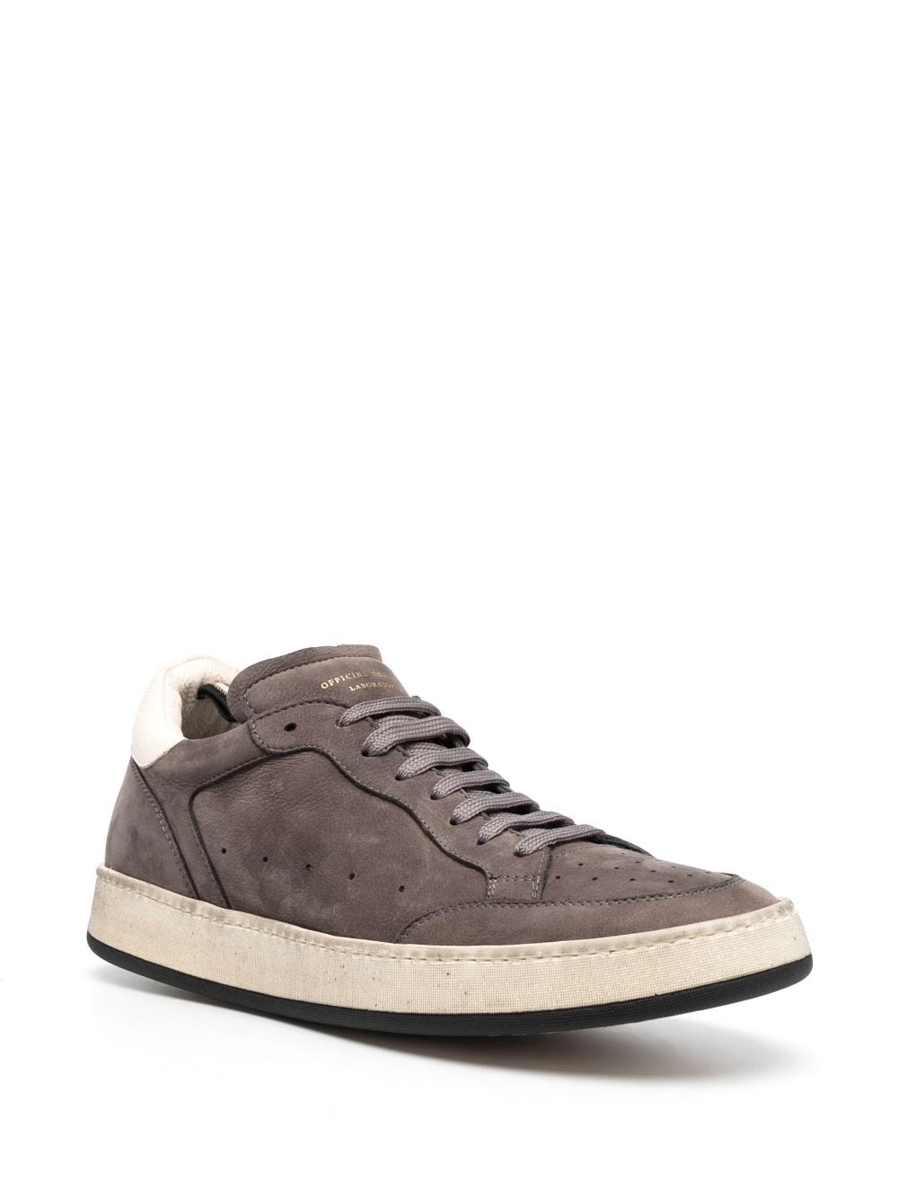 low-top leather sneakers - 2