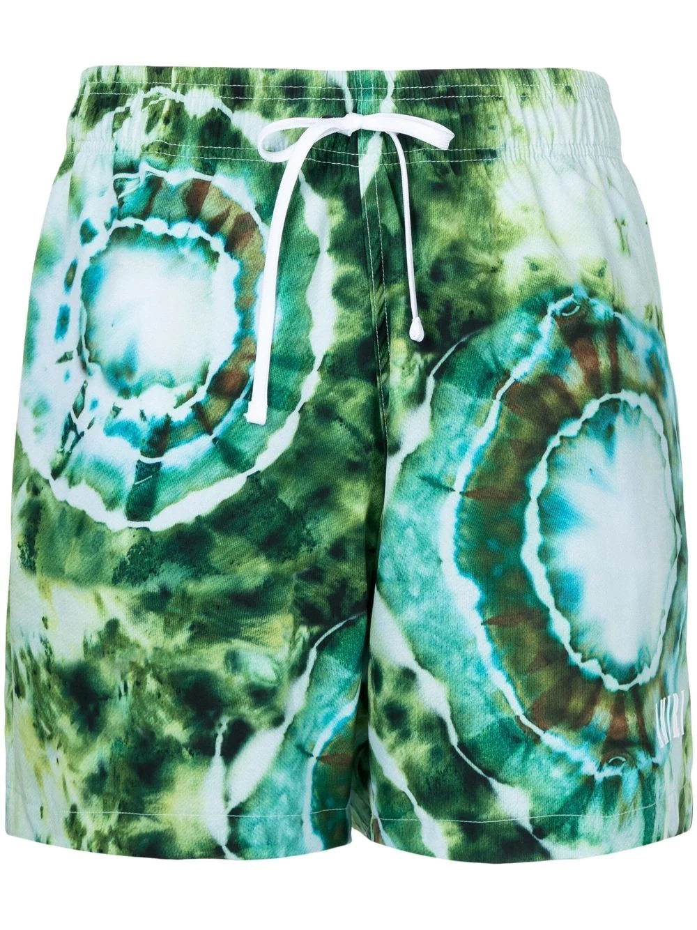 tie-dye drawstring swim shorts - 1