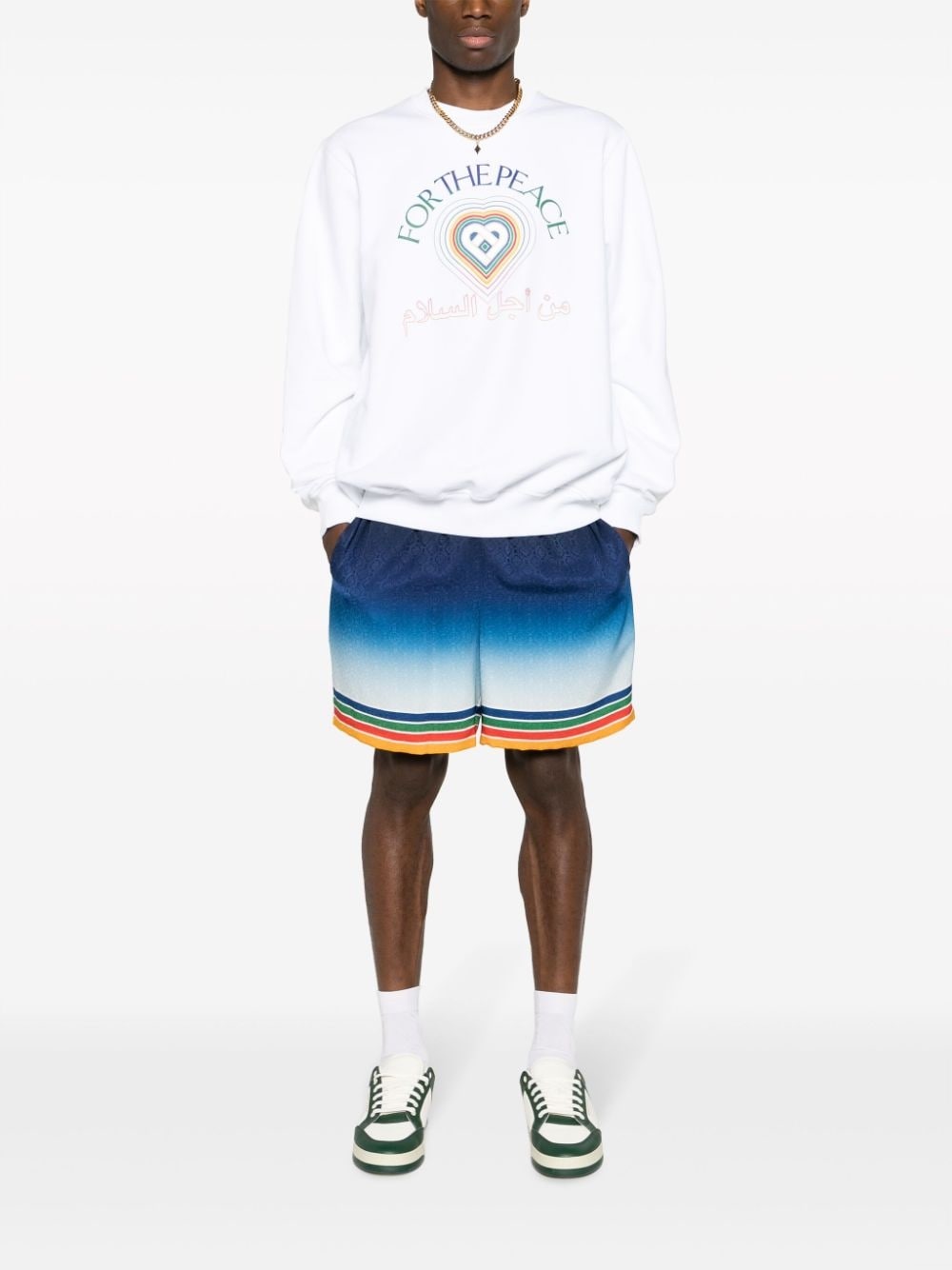 Peace Gradient-print cotton sweatshirt - 2