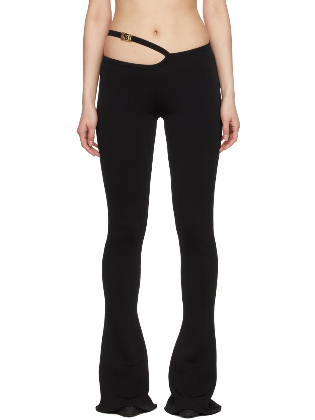 Black Viscose Lounge Pants - 1