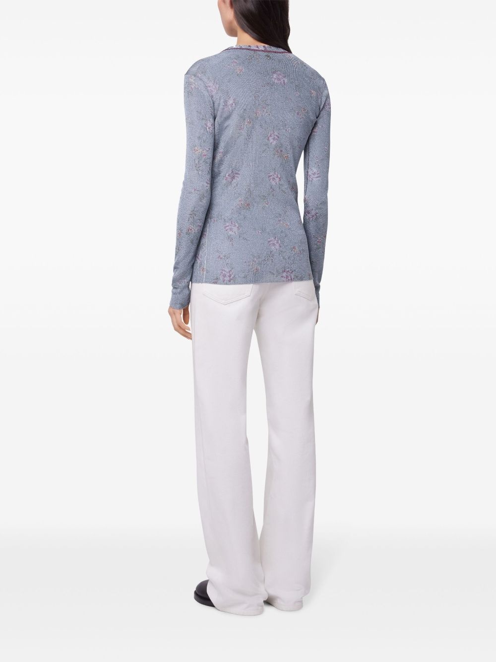 floral-print cardigan - 4
