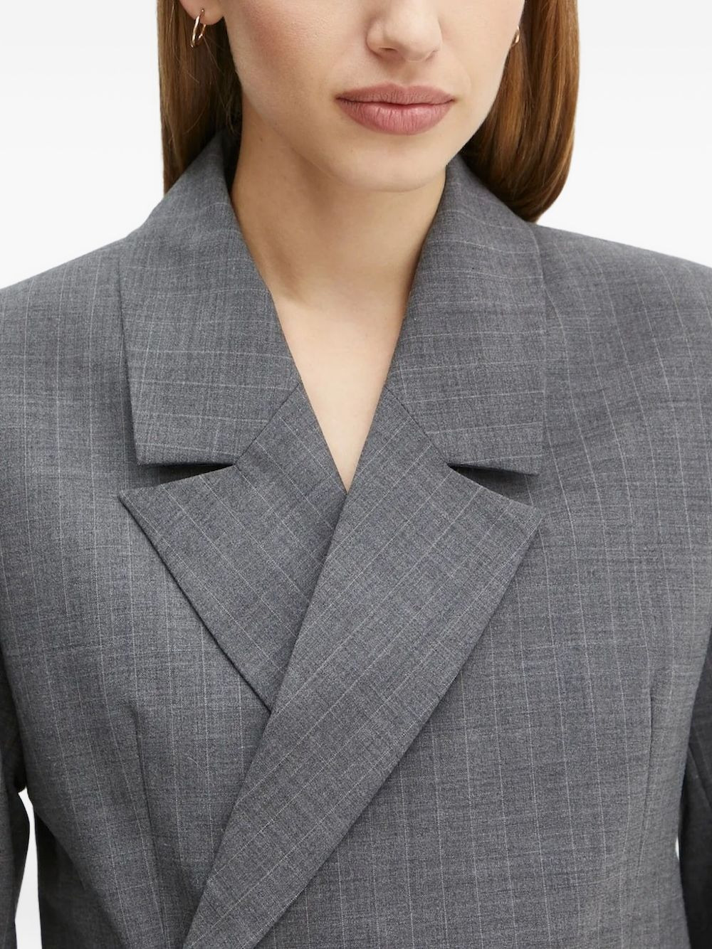 pinstripe double-breasted blazer - 3