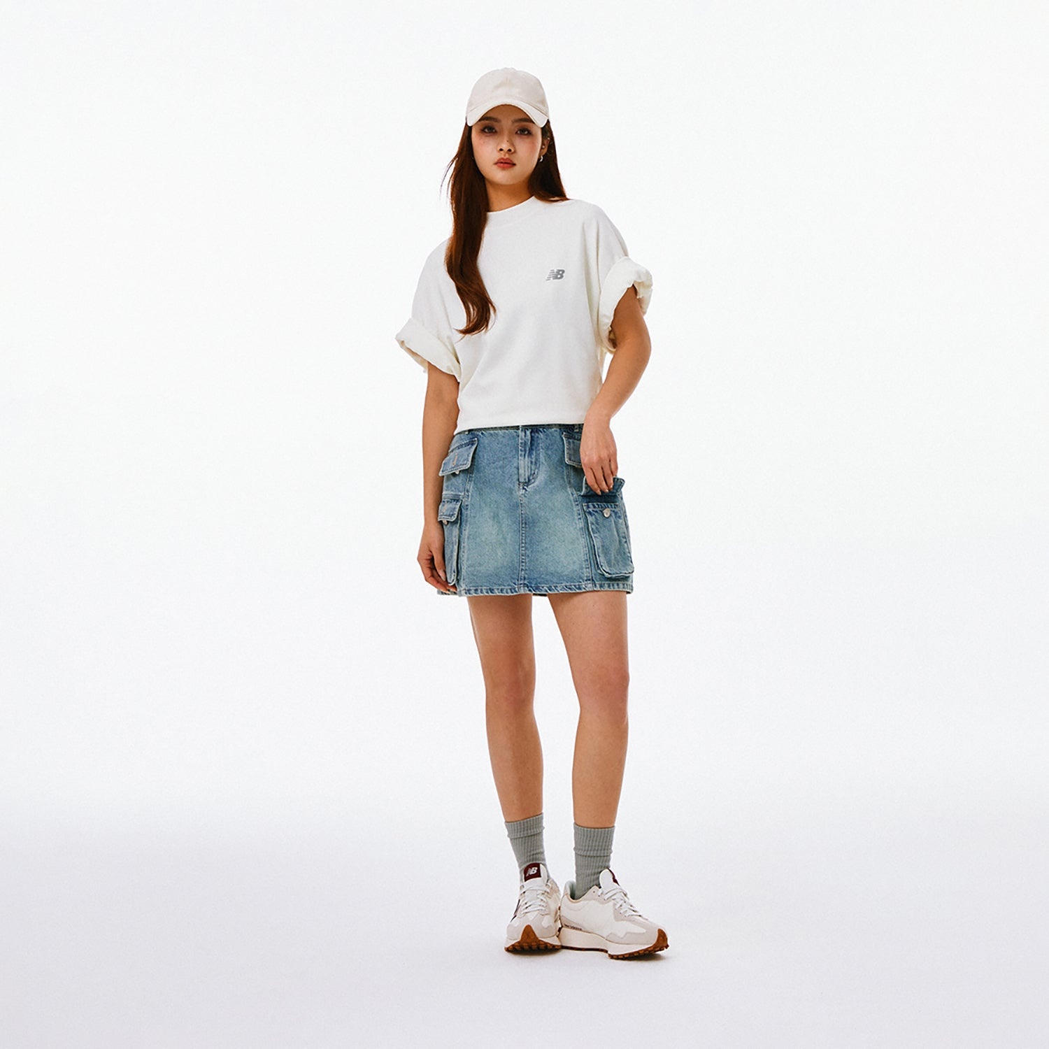 New Balance NB Logo Cotton T-shirt 'White' AMT41333-CIC - 6