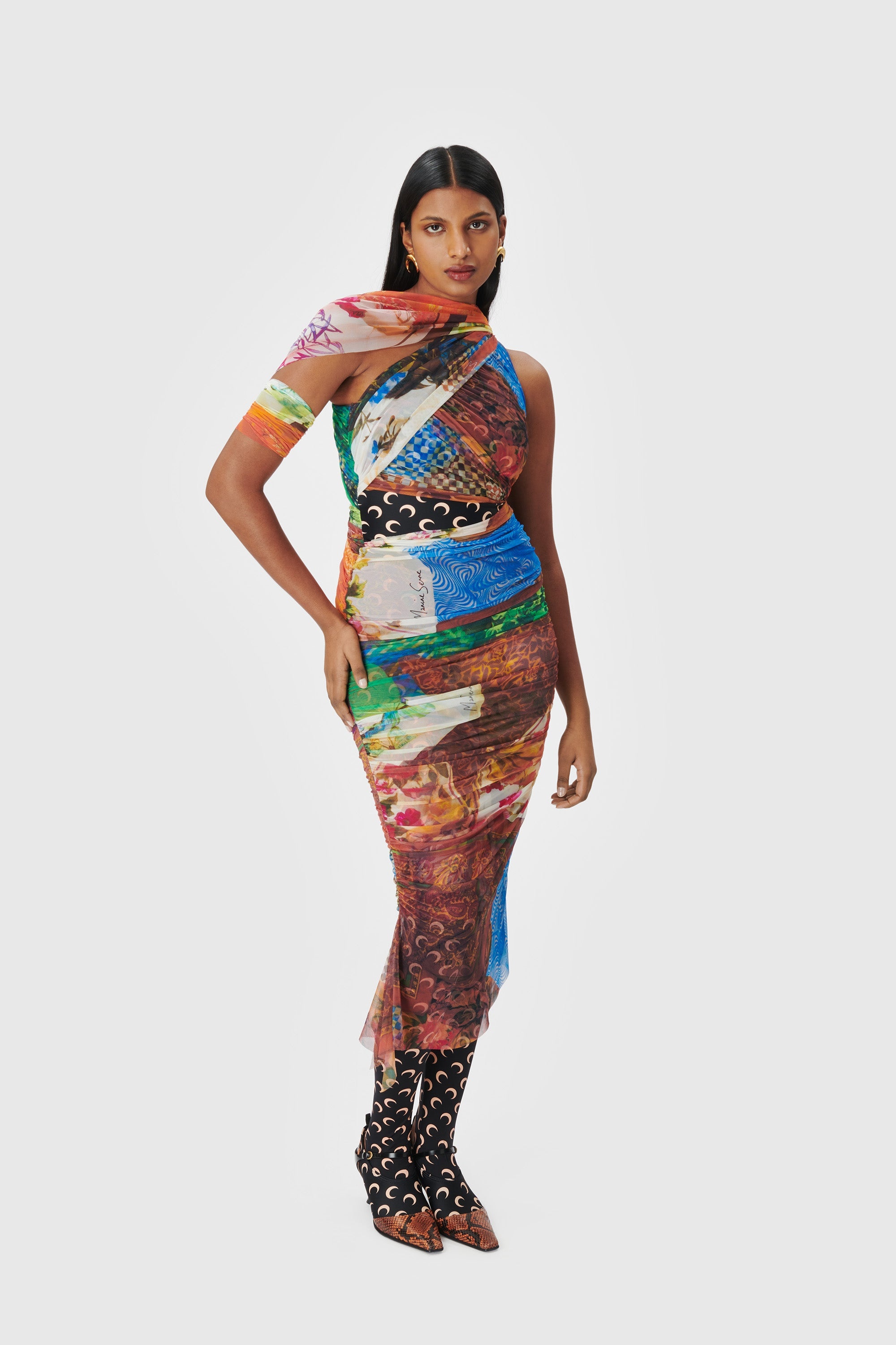 Jersey Body Shelter Draped Dress - 2