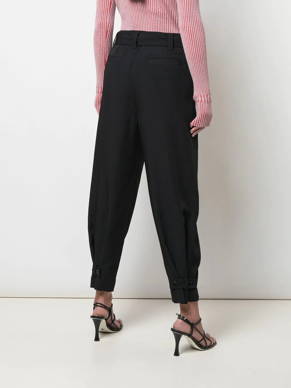 Rumpled pique belted pants - 4