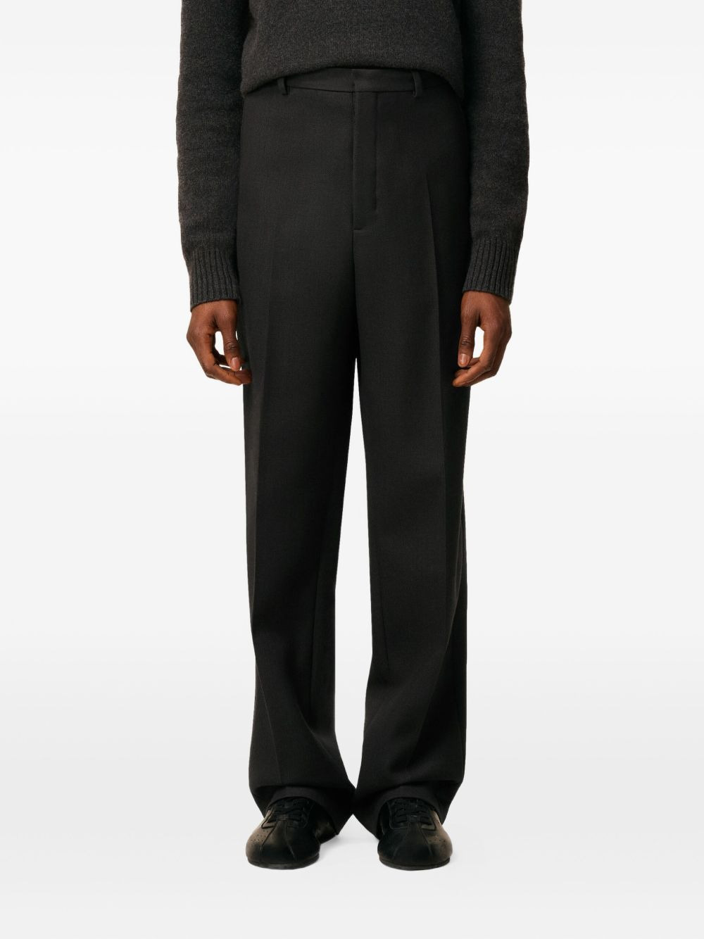pleated wide-leg trousers - 5