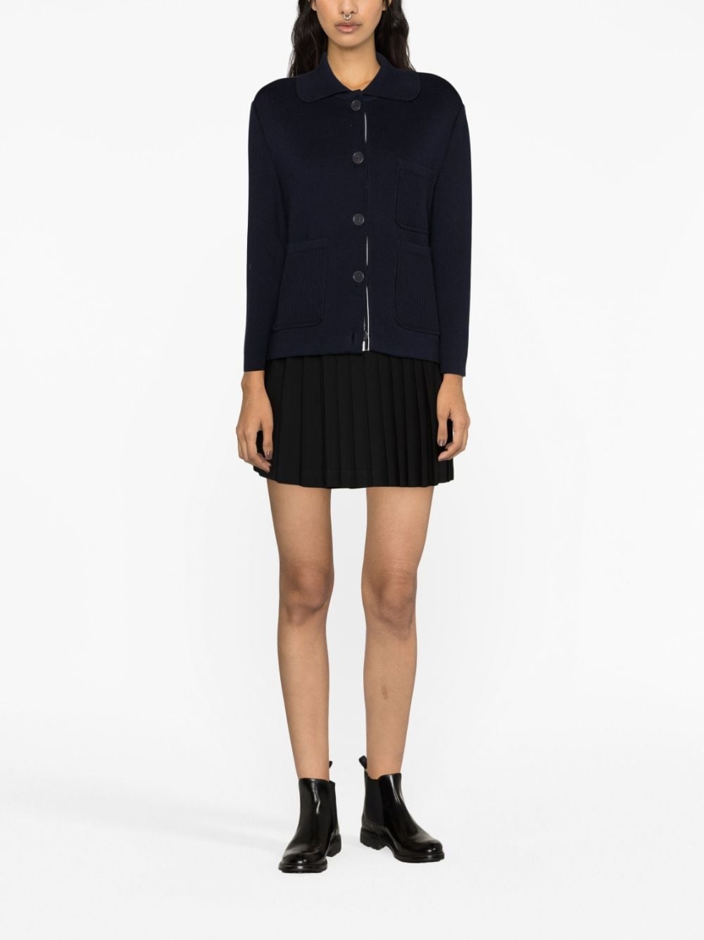 RWB-stripe intarsia jacket - 3