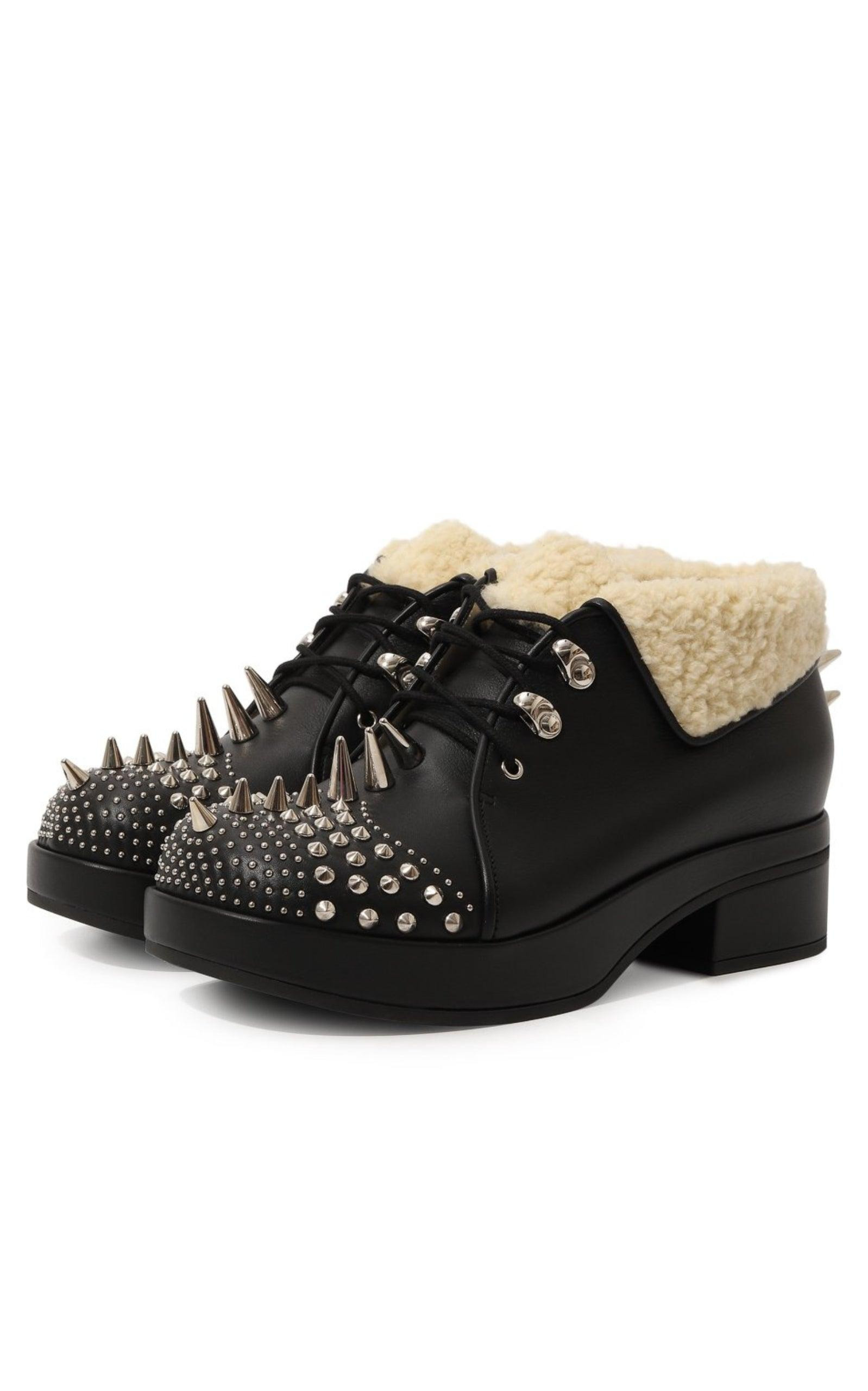 Studded Ankle Boots - 6