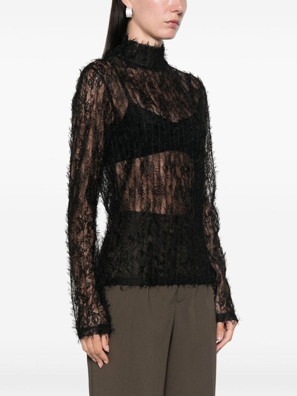 textured sheer top - 3