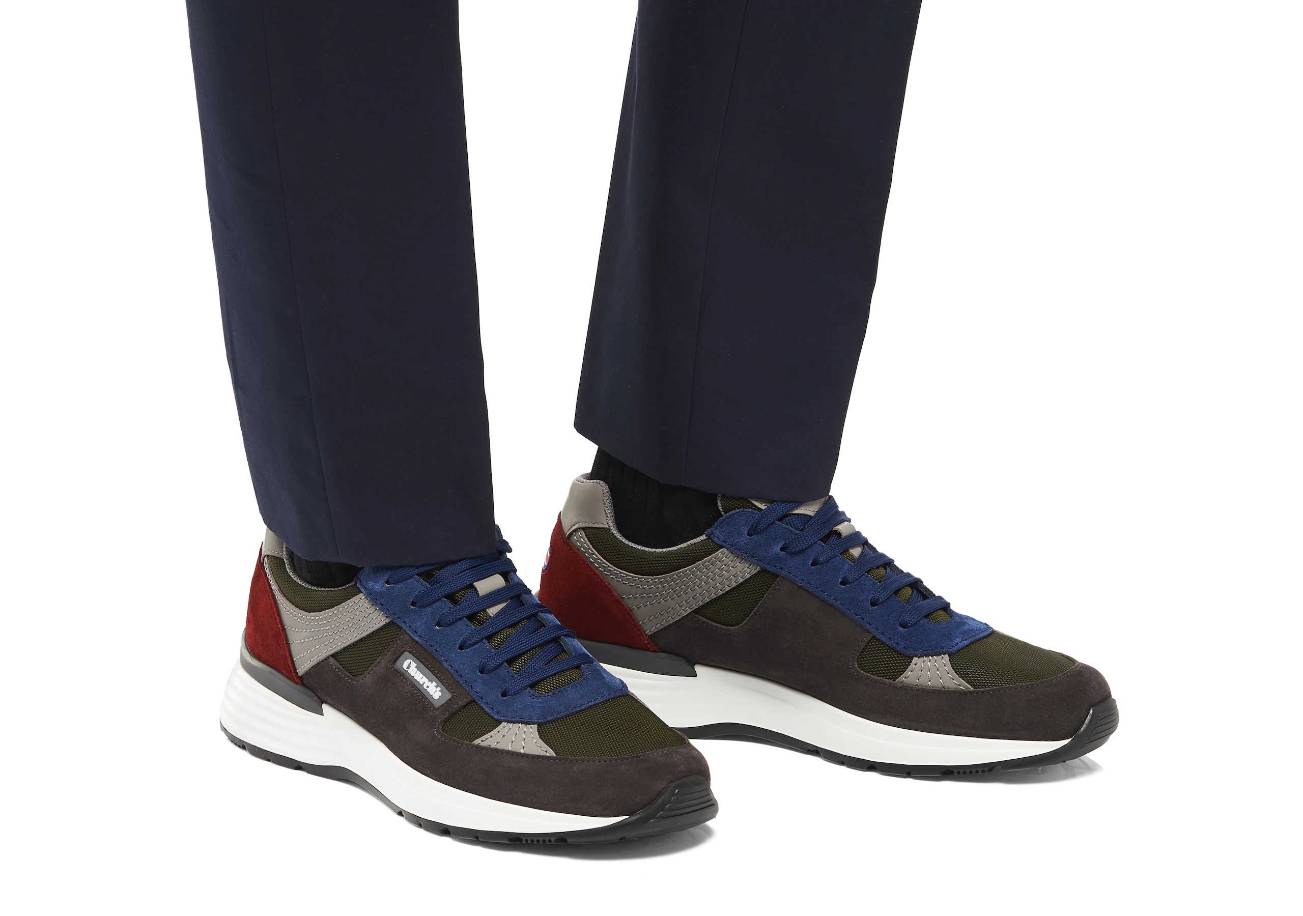 Ch873
Suede &  Mesh Retro Sneaker Multicolor - 5