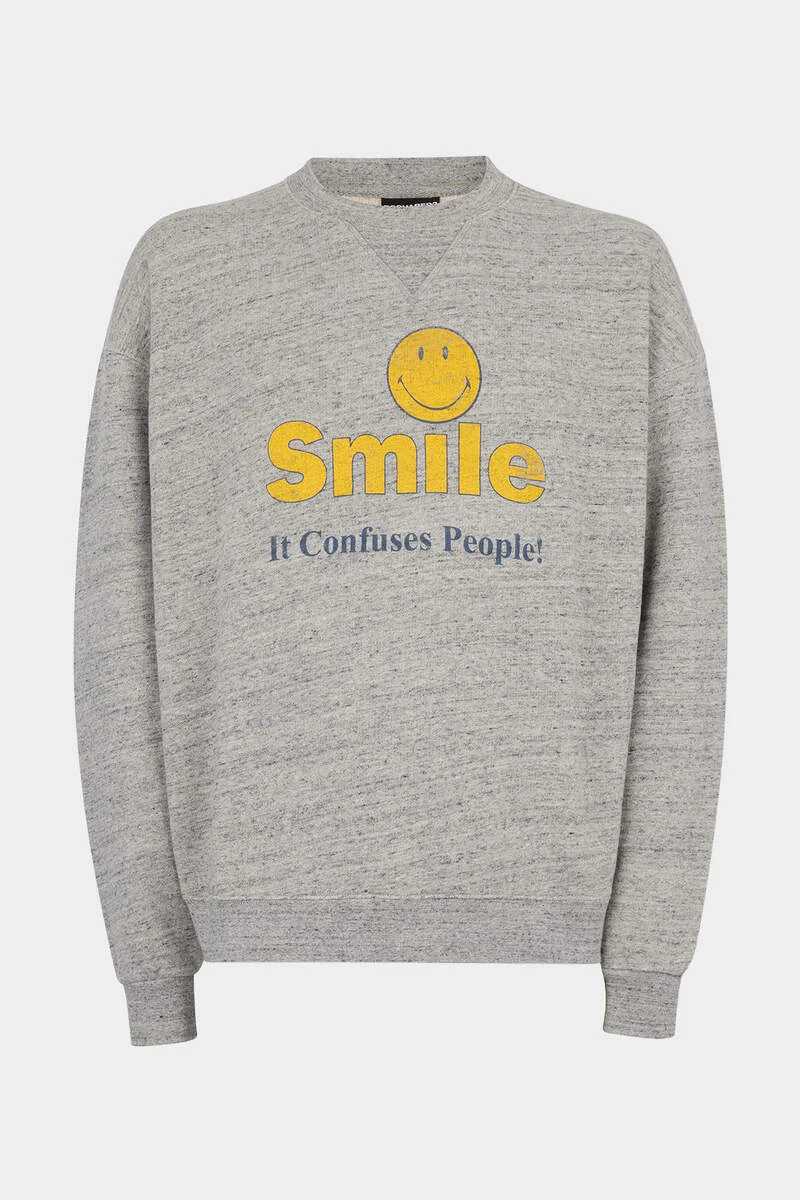 SMILEY X D2 SHORT & WIDE FIT CREWNECK - 1
