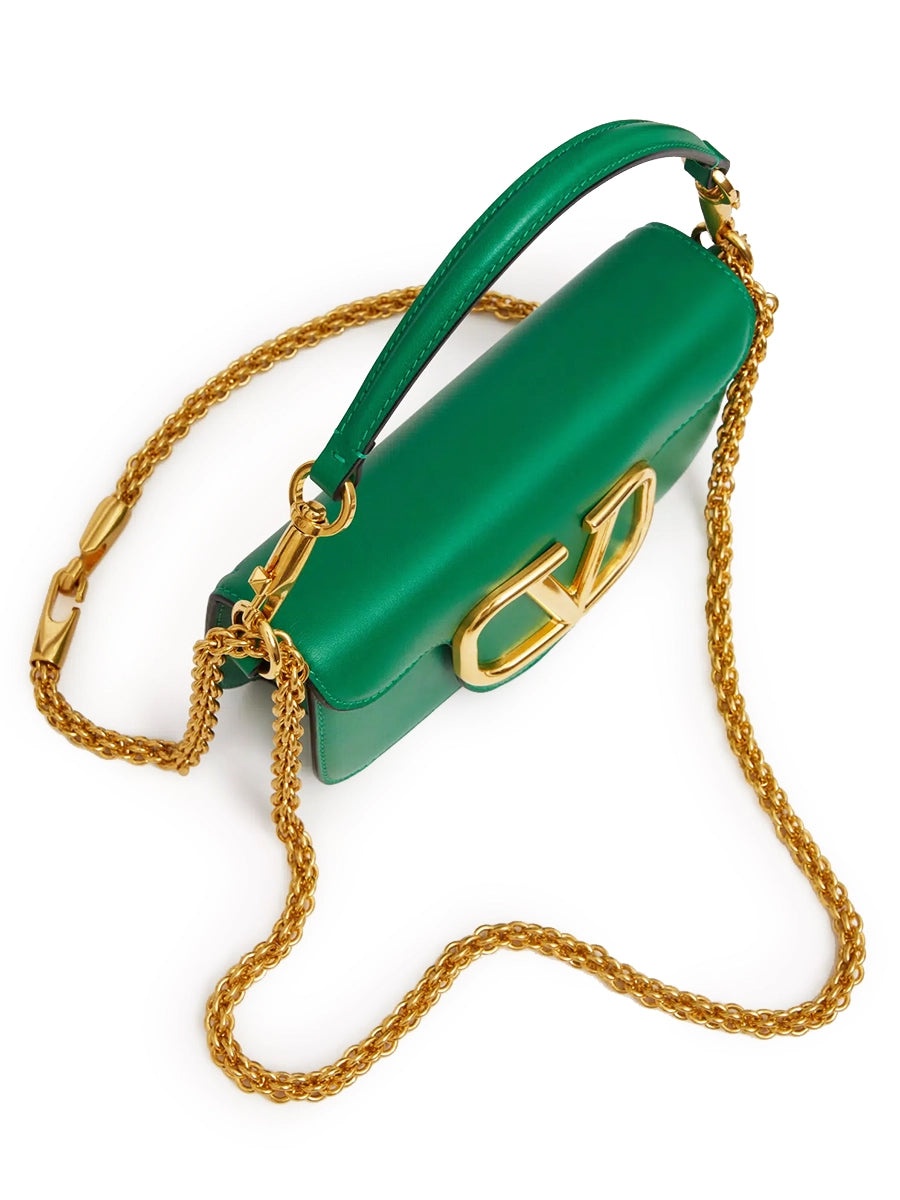 Loco Small Shoulder Bag in Calfskin Green - 4