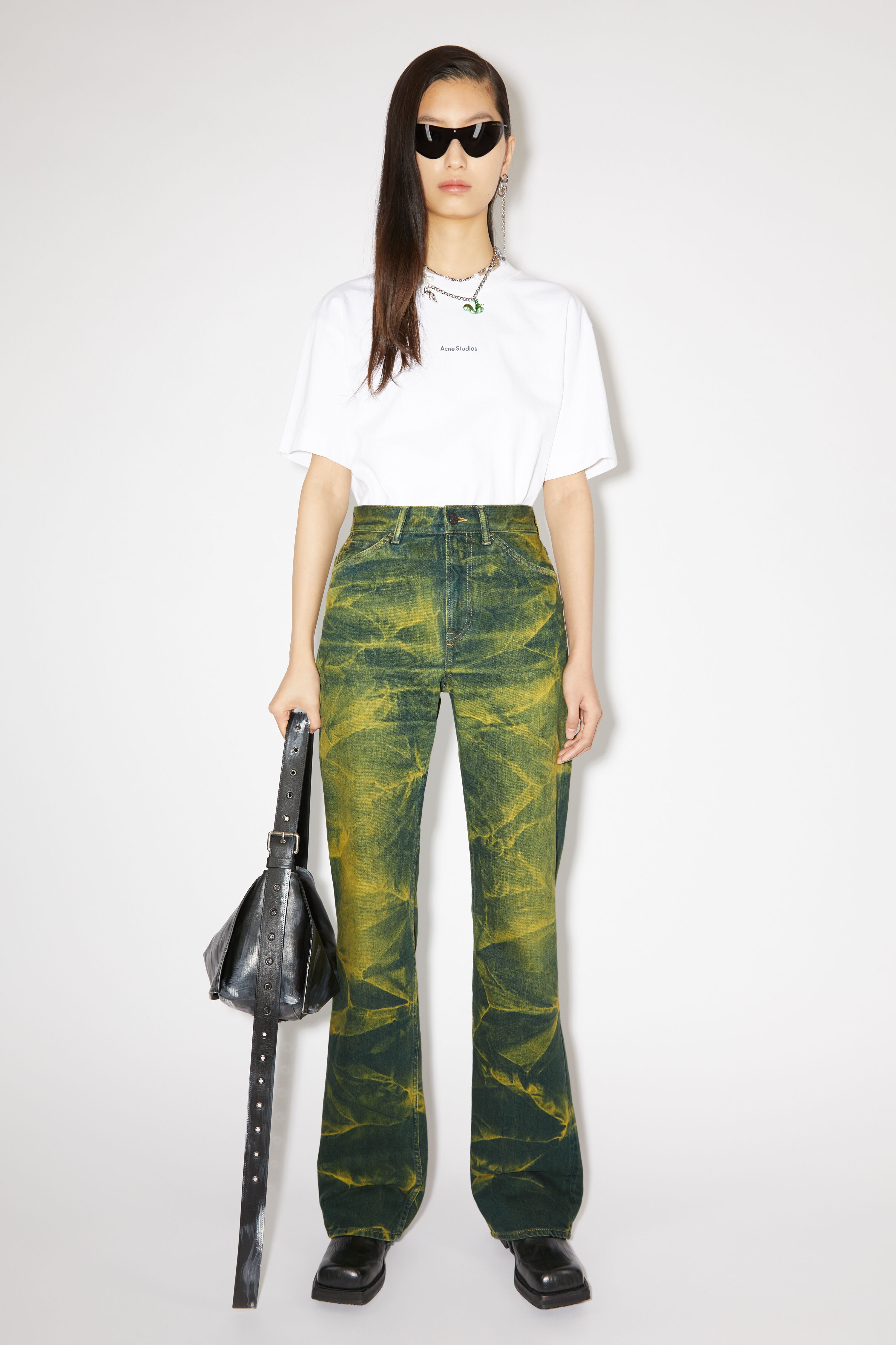 Acne Studios Regular fit jeans - 1977 - Yellow/blue | REVERSIBLE