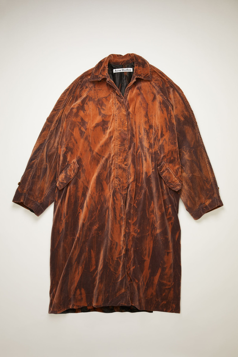 Tie-dye velvet coat peach orange 5