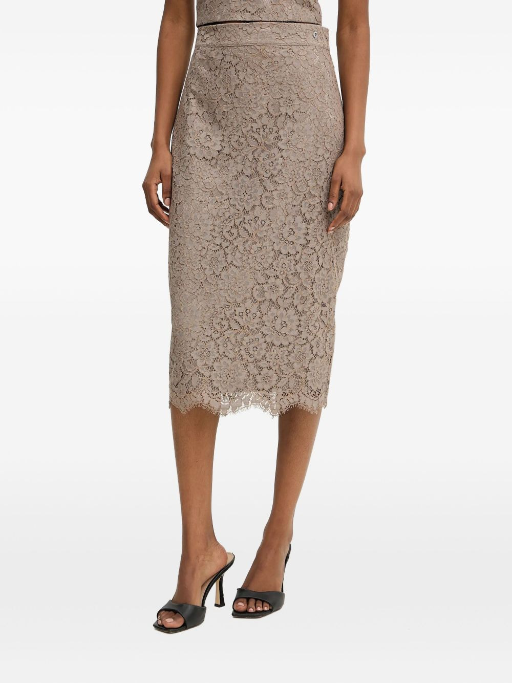 floral-lace skirt - 1