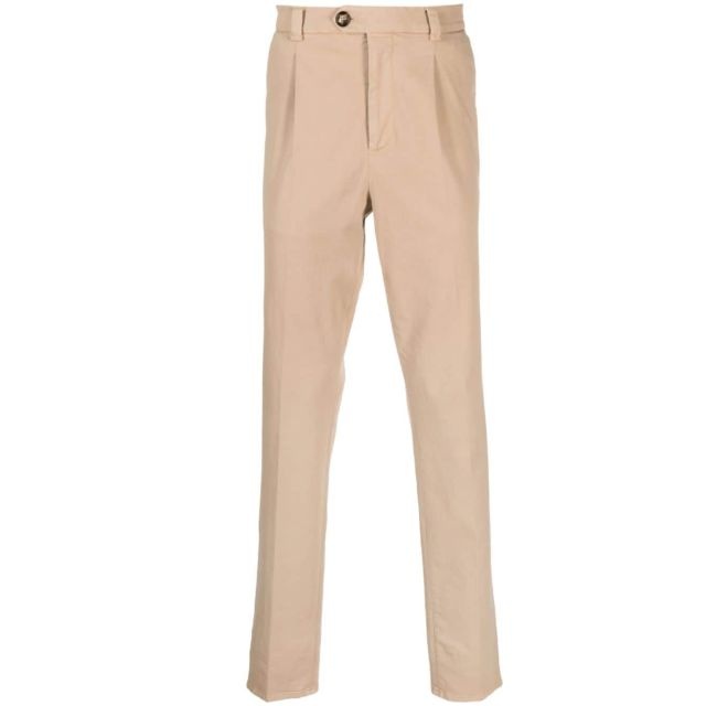 Tapered twill chino trousers - 1