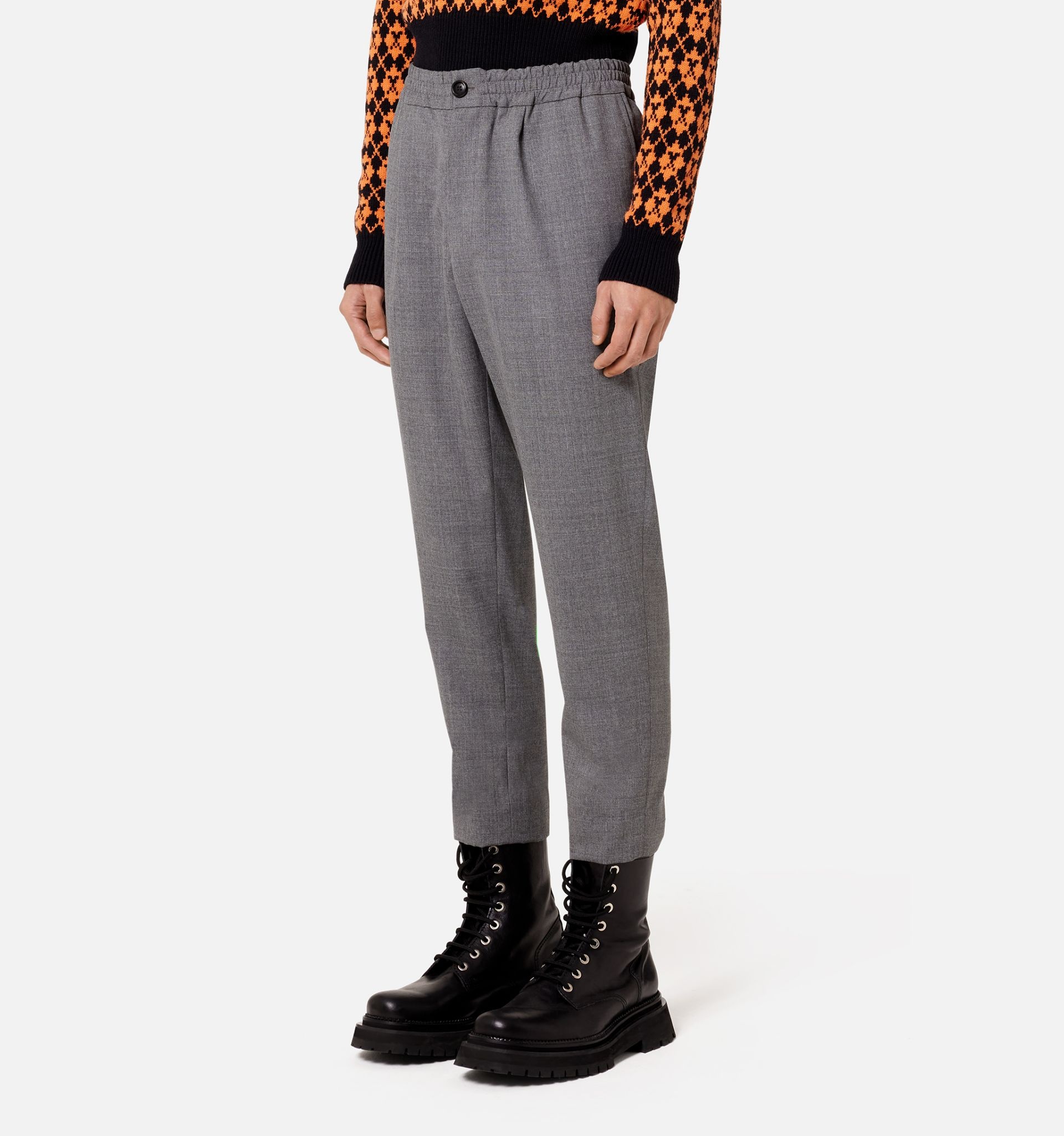 Elasticated Waist Cropped Fit Trousers - 4