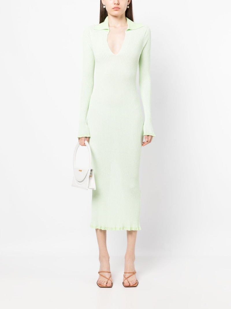 ROSETTA GETTY long-sleeved ribbed polo dress outlook