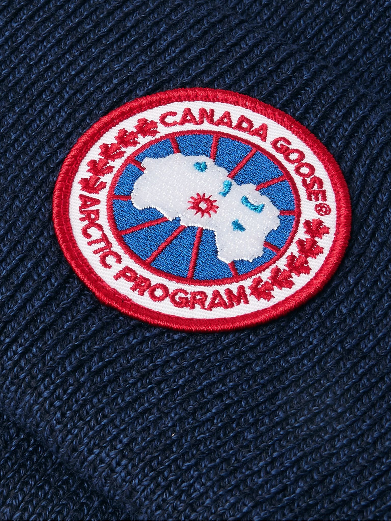 Logo-Appliquéd Merino Wool Beanie Navy - 3