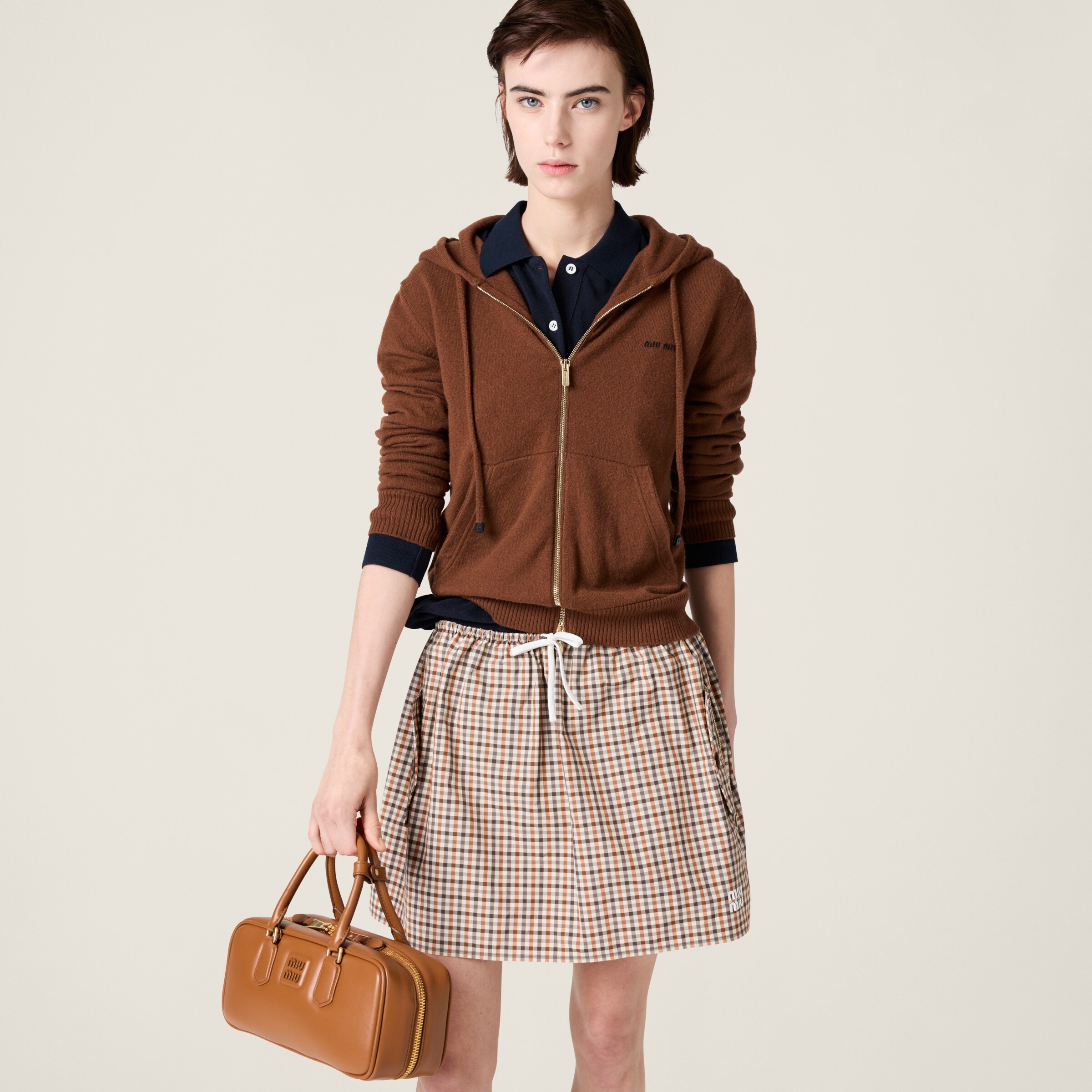 Zippered cashmere hoodie jacket - 5