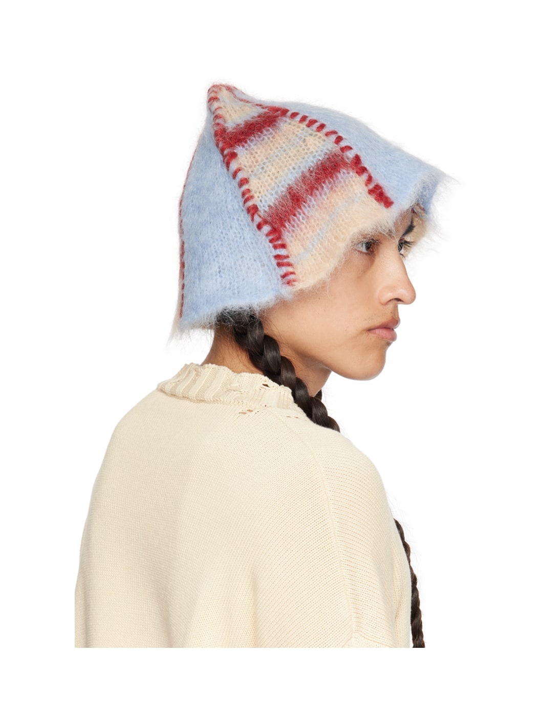 Tan Striped Hat - 3