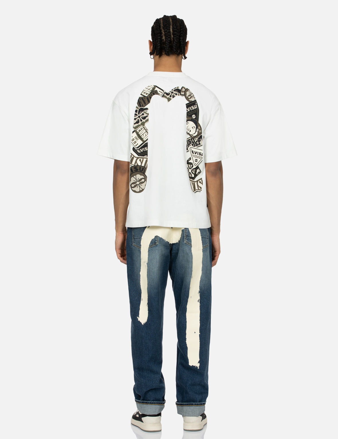 SEAGULL AND STACKED BADGE PRINT DAICOCK RELAX FIT T-SHIRT - 5