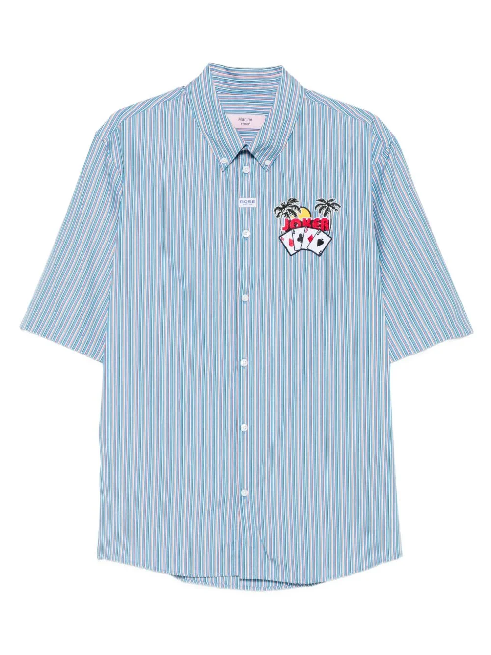 striped embroidered shirt - 1