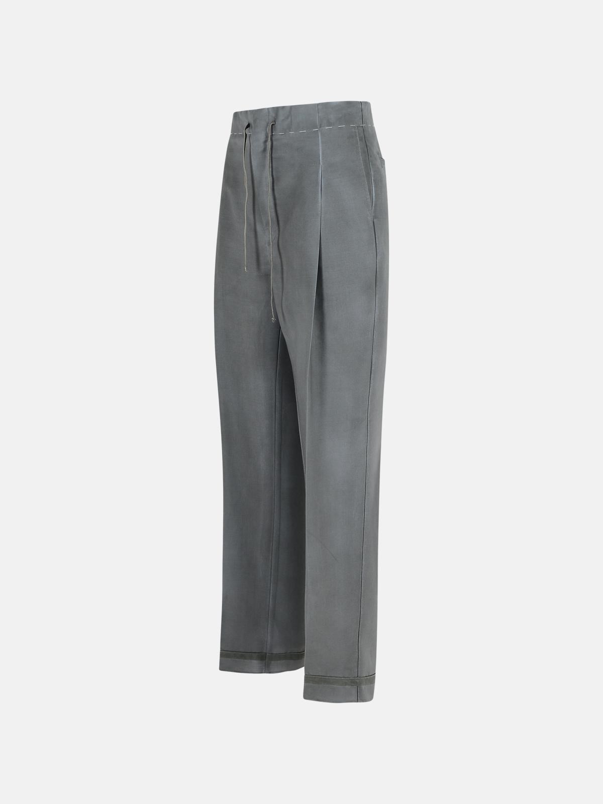 GREY MOHAIR BLEND TROUSERS - 2