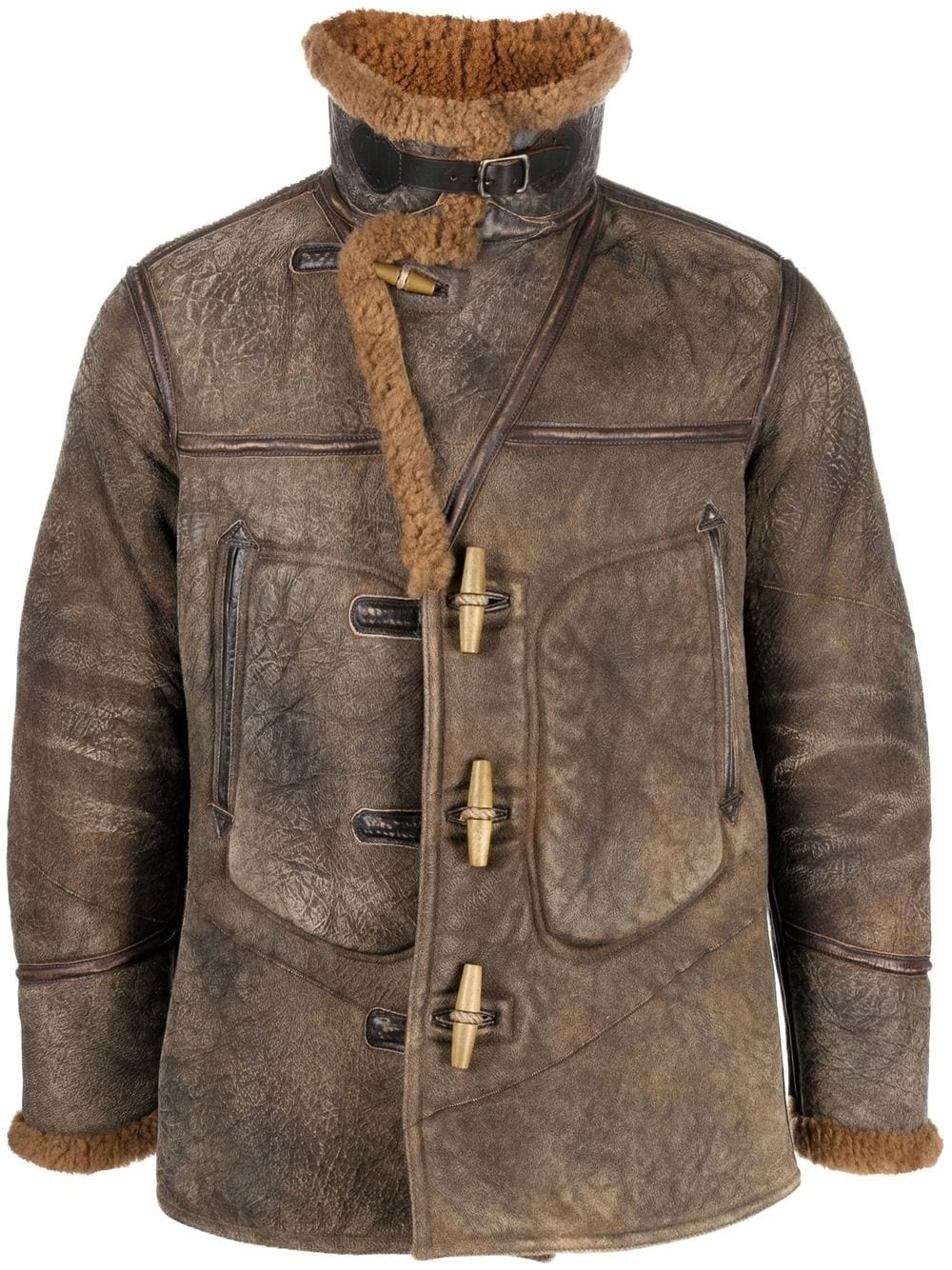 Ideford shearling-lined leather jacket - 1