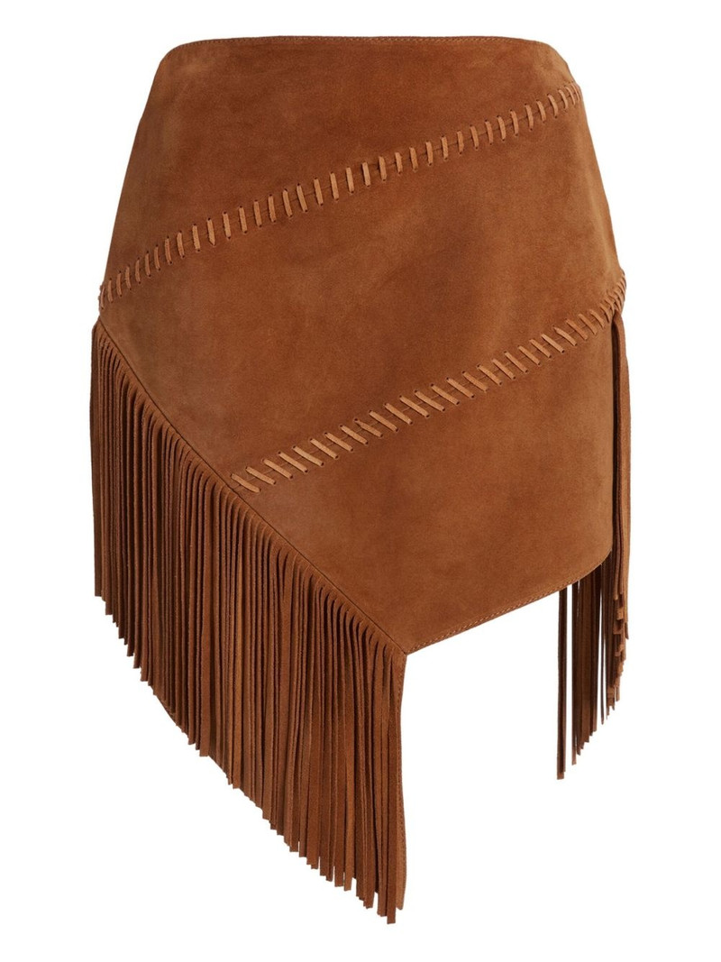 suede asymmetric skirt 1