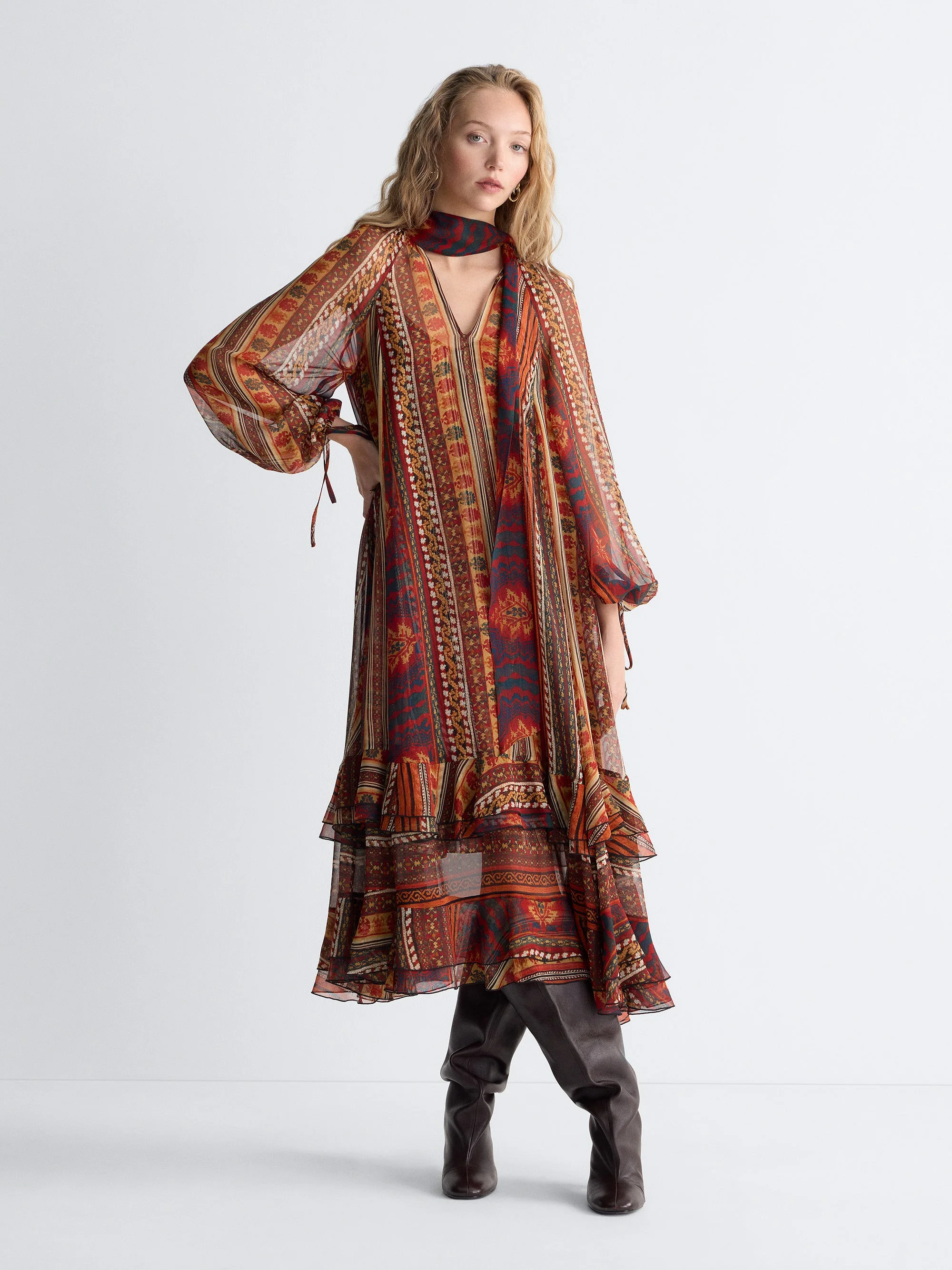 Nadine Silk Chiffon Gown - 1