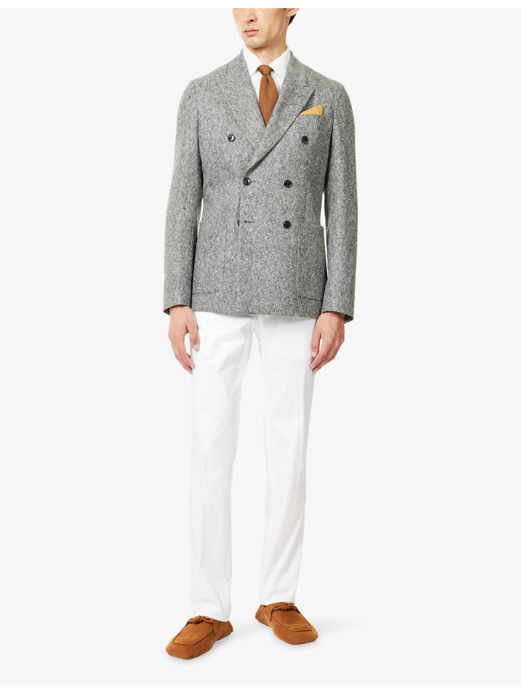 Double-Breasted Peak-Lapel Wool Jacket - 2