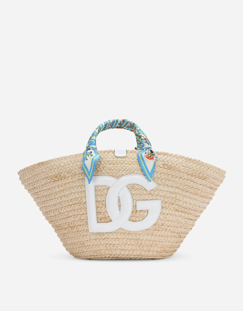 Straw Kendra bag with DG logo 1