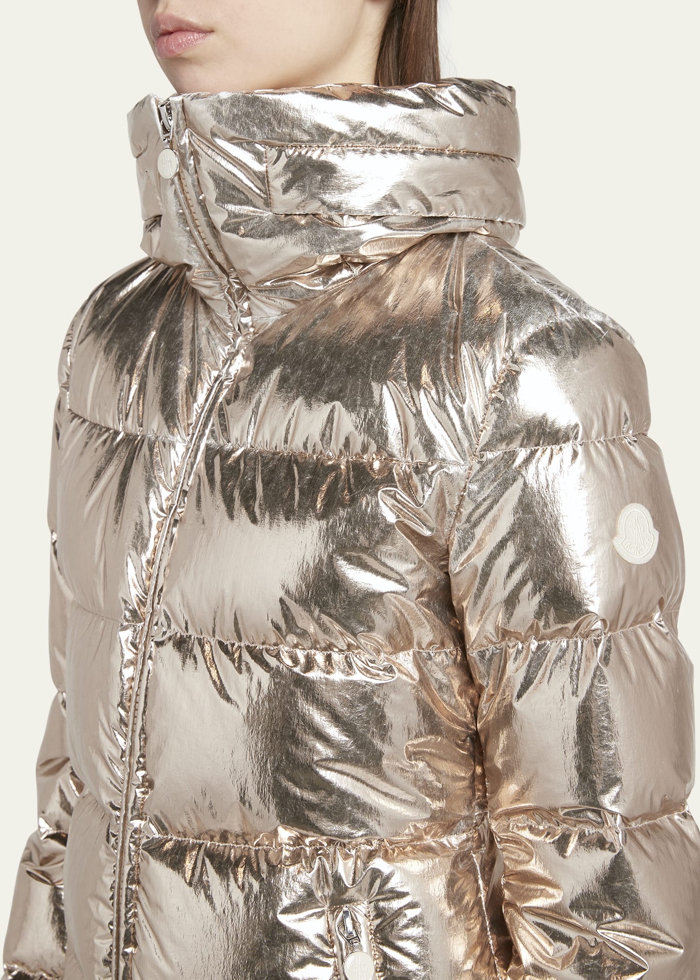 MONCLER140cmダン美品 Moncler Thoiry Sparkly Down Puffer Jacket | Neiman Marcus