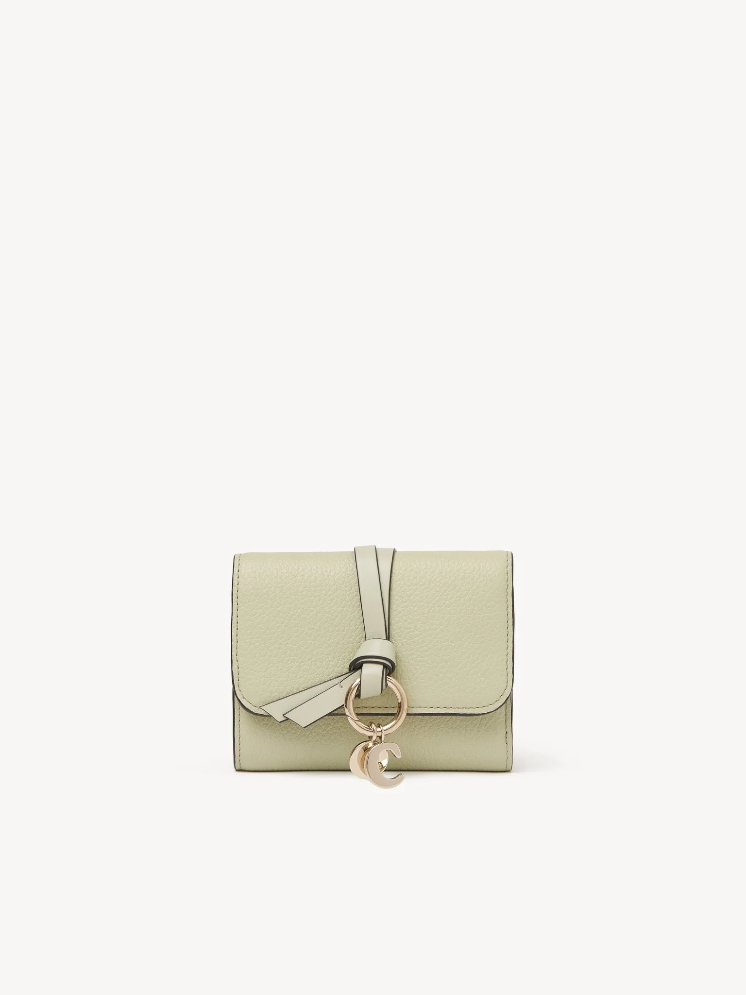 SMALL ALPHABET TRIFOLD IN GRAINED & SHINY LEATHER - 1