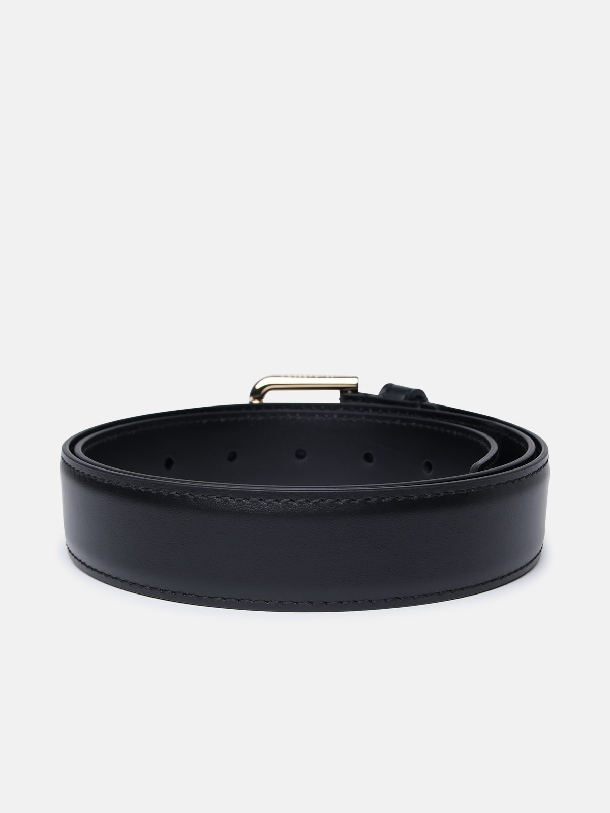 BLACK LEATHER BELT - 3