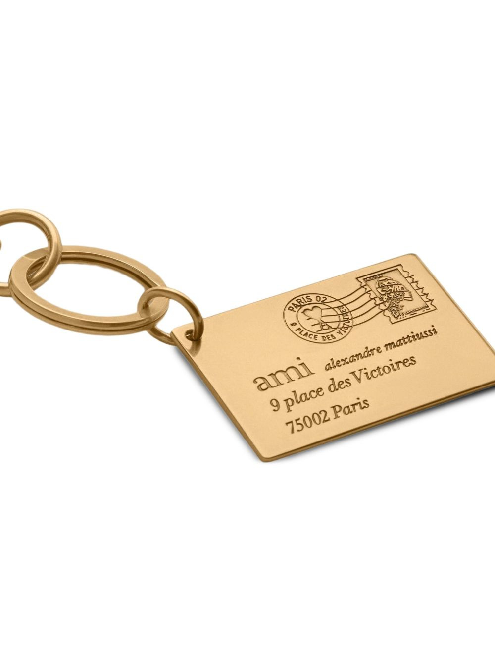 Enveloppe logo-debossed keyring - 2