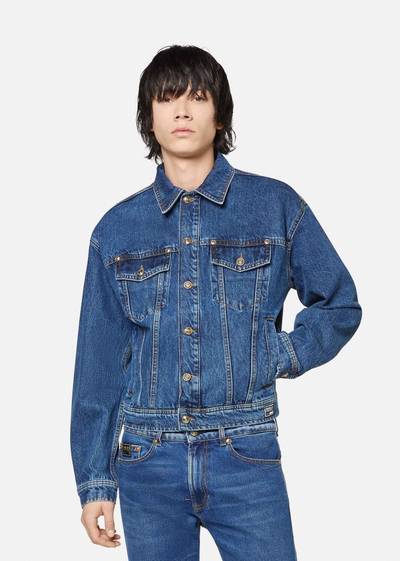 VERSACE JEANS COUTURE Embroidered Logo Denim Jacket outlook