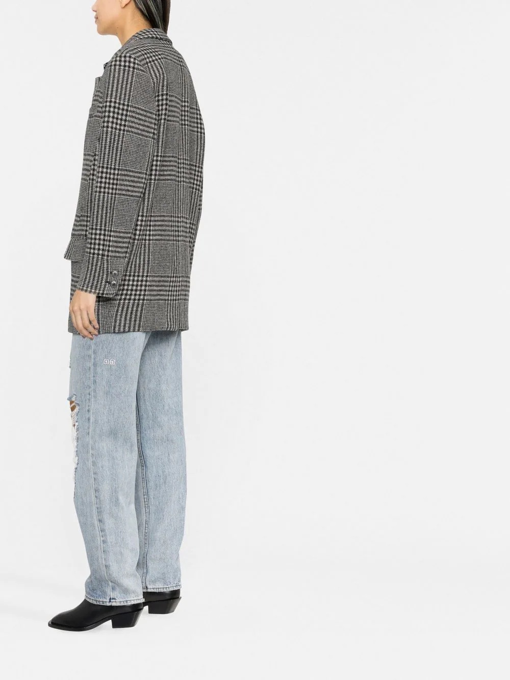 Cikaito oversized plaid coat - 3