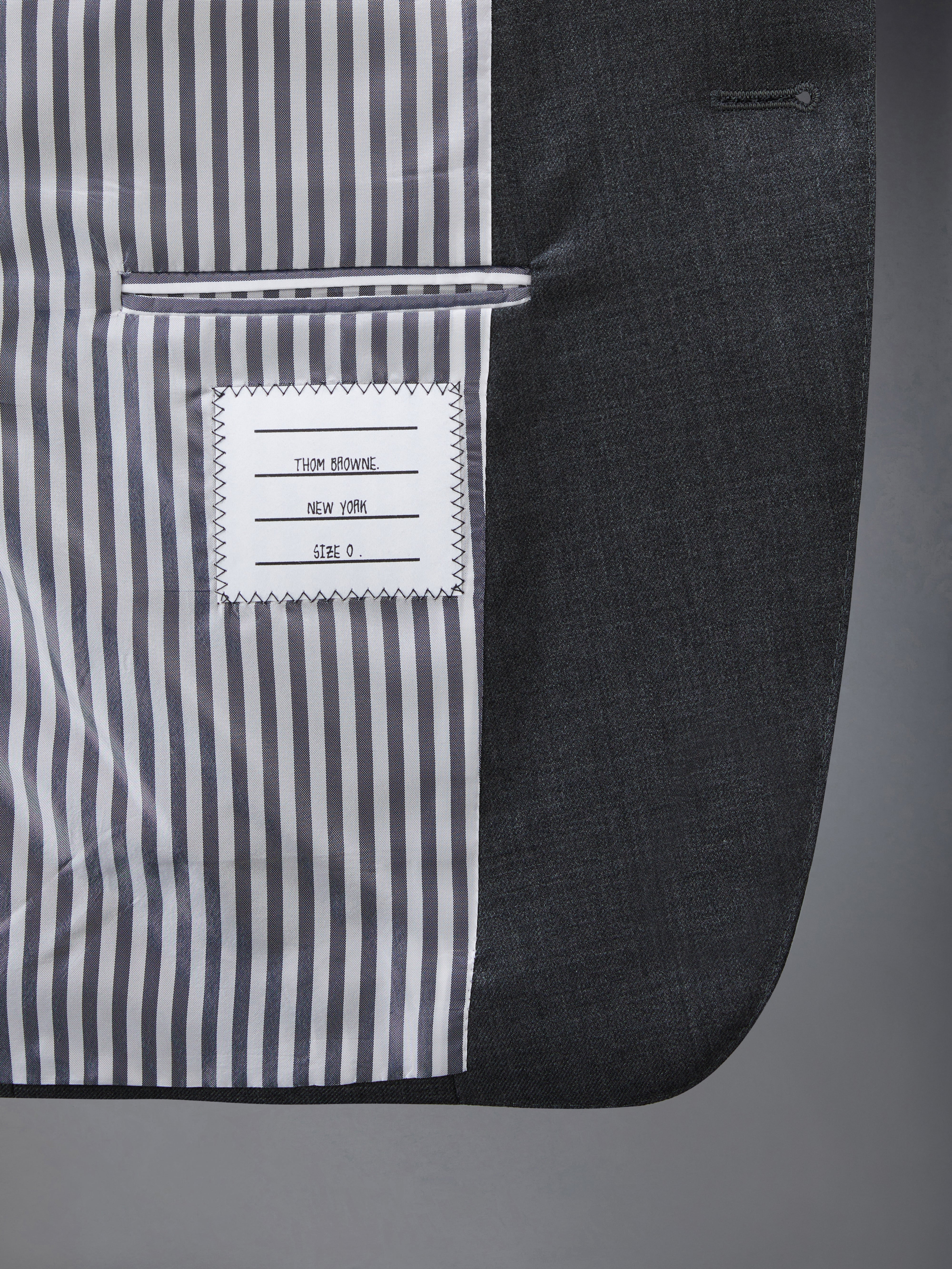 Dark Grey Super 120s Twill Classic Sport Coat - 5