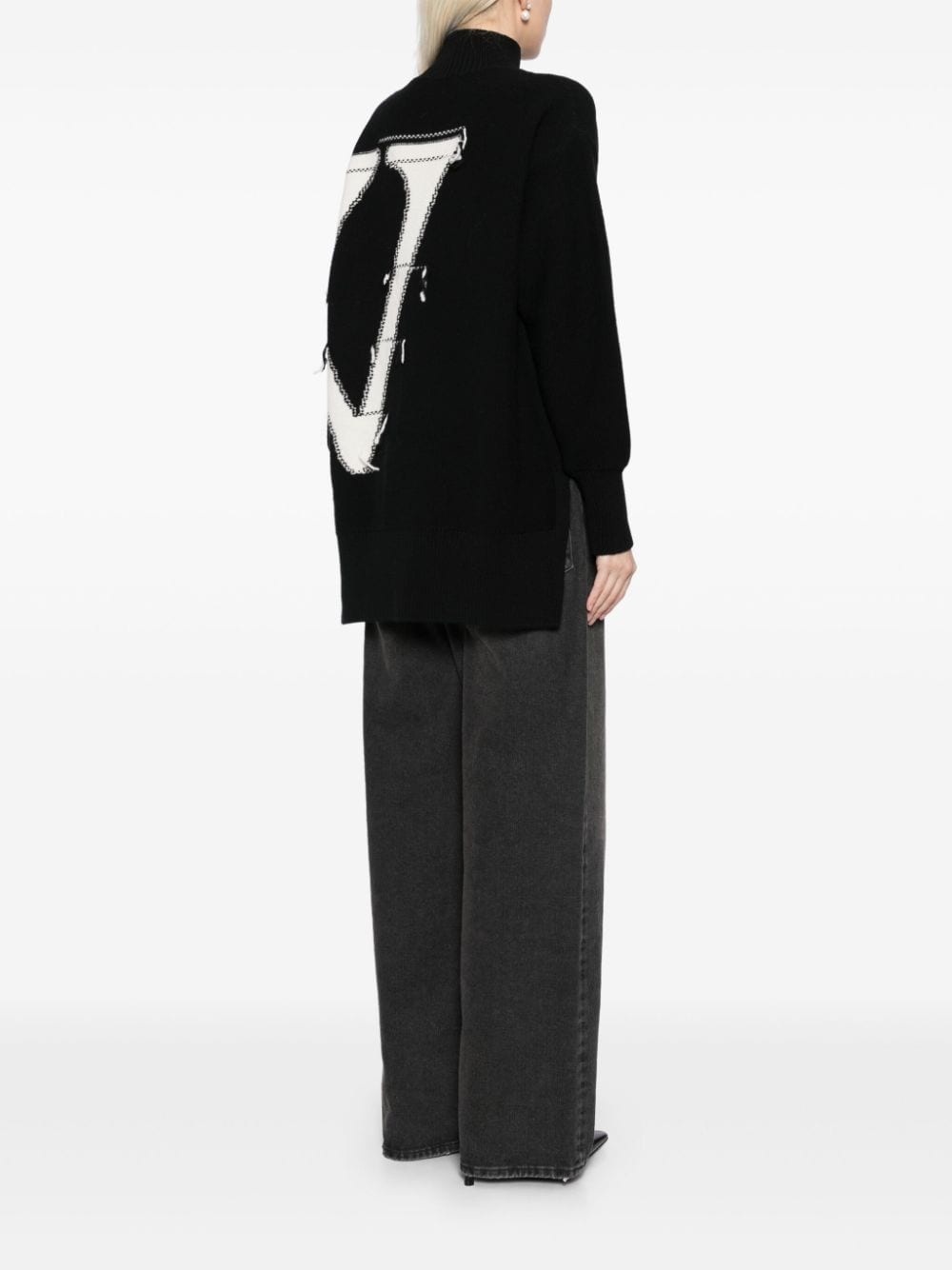 maxi logo turtleneck sweater - 4
