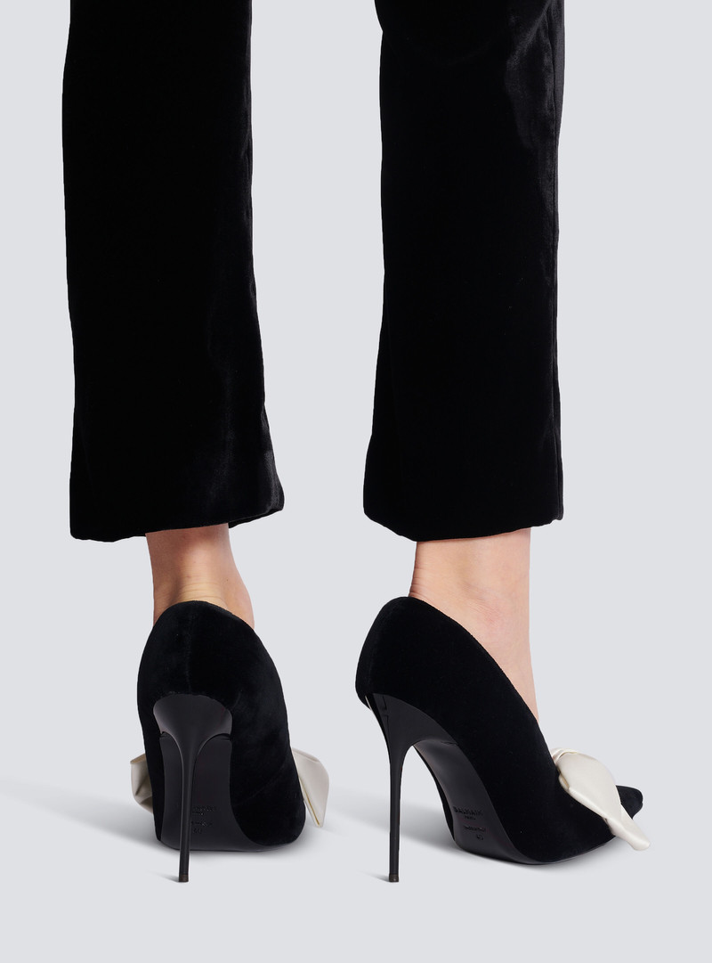 Balmain Velvet Clara stilettos outlook
