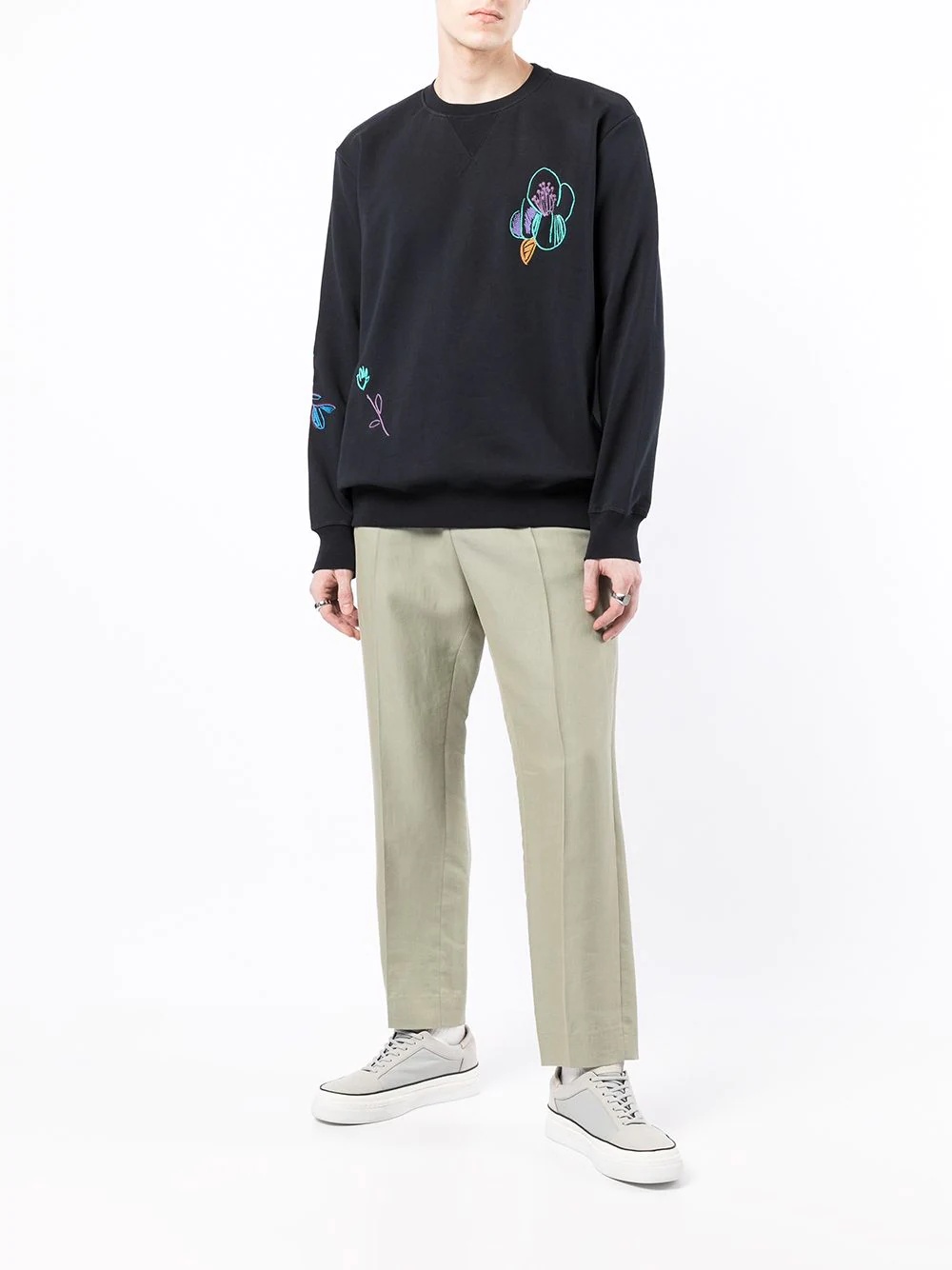 embroidered cotton sweatshirt - 2