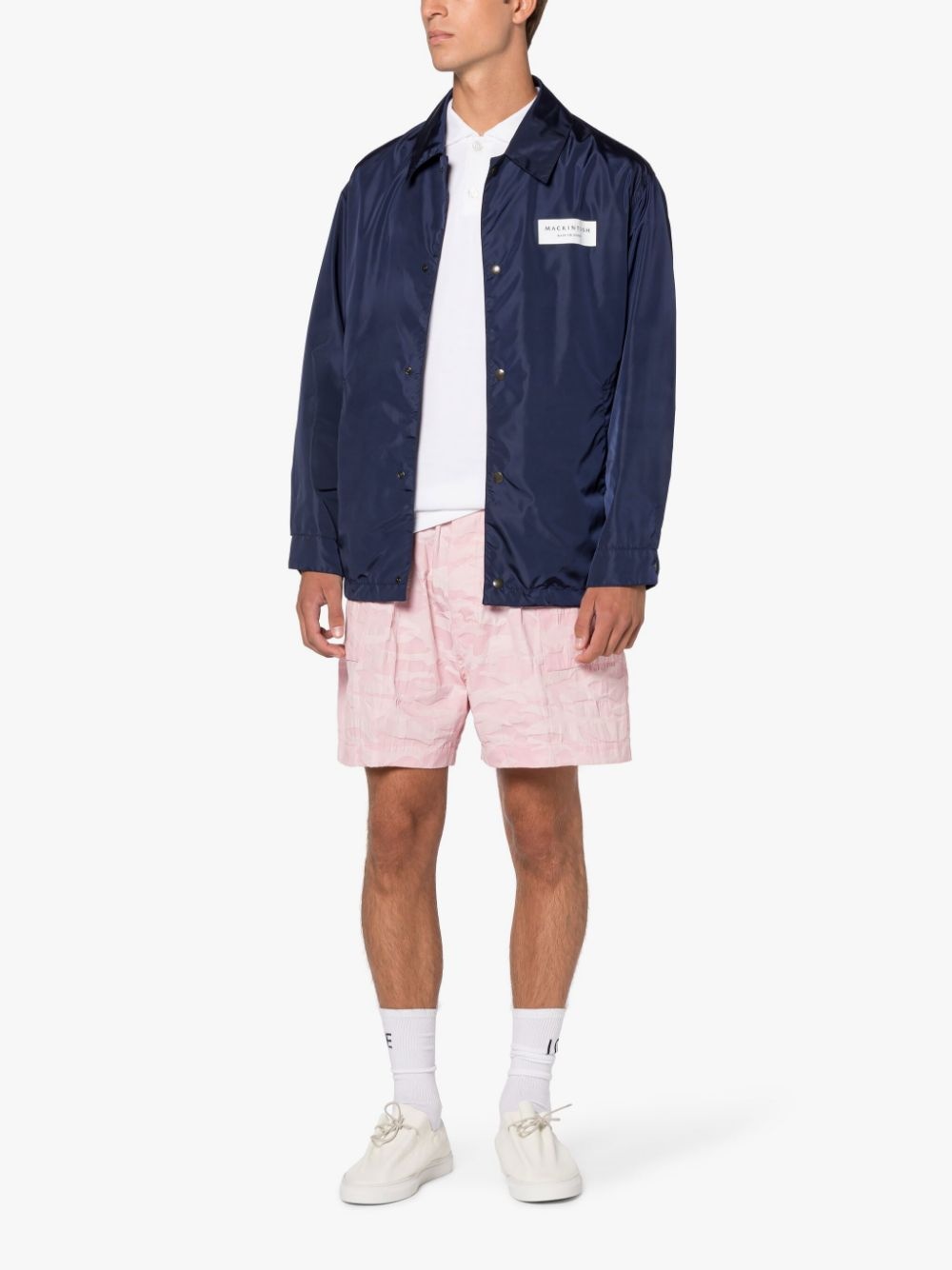 TEEMING NAVY NYLON PACKABLE COACH JACKET - 3